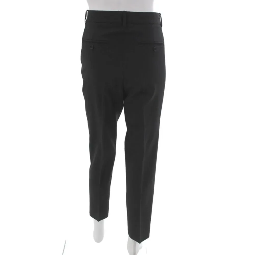 Theory Unisex Ankle Dress Pants Black Virgin Wool Size 8